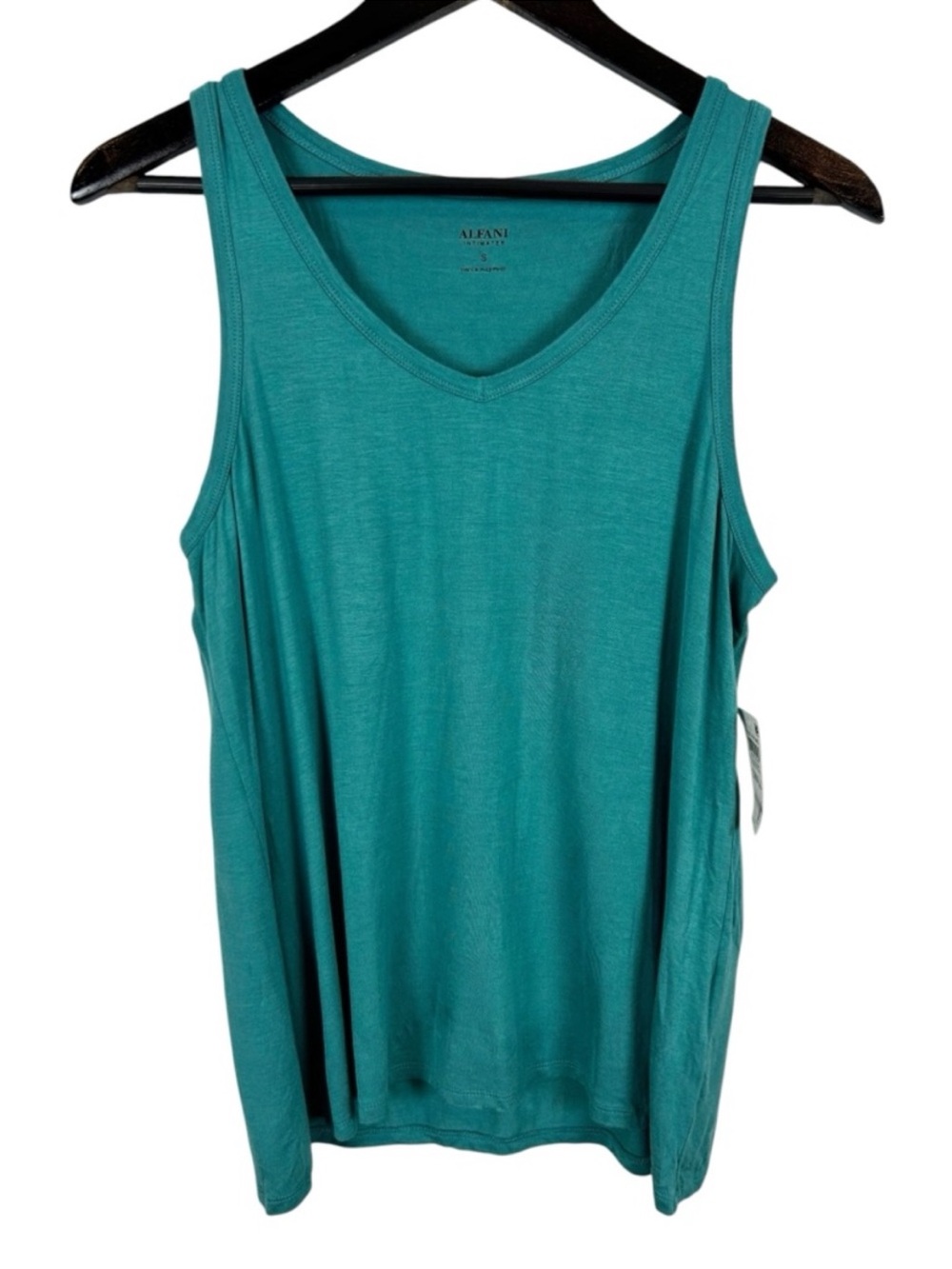 Alfani Solid Essential Sleep Tank Top Greenblue Slate Size Small